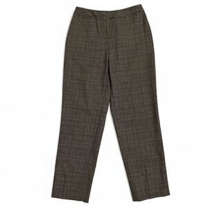 Piazza Sempione Brigitte Plaid Wool Cropped High Waisted Pants Italy Sz IT 42 /
